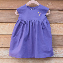 Girl's Cotton Dress - Purple